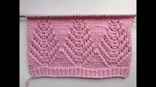 Красивый узор спицами для свитера или кардигана.  Beautiful Knitting Stitch Pattern For Cardigan.