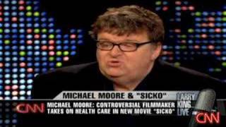 Larry King interviews Michael Moore