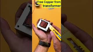 Remove copper from transformer #shorts