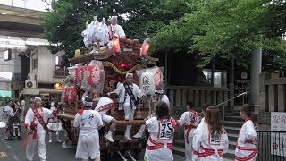 平成29年7月9日生野区夏祭り　試験曳き　八坂・田嶋・生野神社地車講・岡