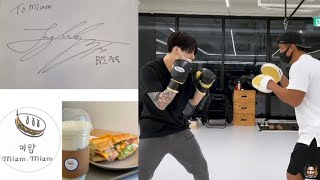 BTS Jungkook at Restaurant with Boxing Trainer, Jk on Diet, JJK1 is Coming