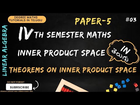 3.Inner Product Space || Theorem On Inner Product Space | 4th Sem Maths ...