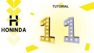 Honinda 3ft Marquee Light Up Number 1 DIY Tutorial