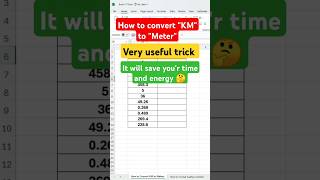 How to convert km to meter #excel #excelformula #exceltips #newexcel