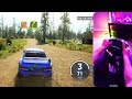 car driving game with steering wheel ea sports wrc racing gameplay ps5😎⚠️