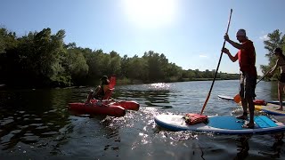 САП прогулка к острову Разстьобина сезон 2019 Велокатамаран самоделка