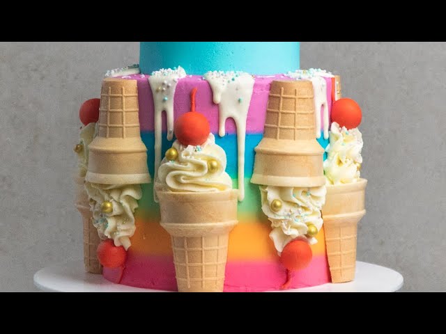 Ice Cream Cone Cake Tutorial Ice Cream Cone Cake Tutorial American