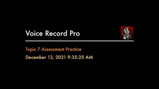 Topic 7 Assessment Practice