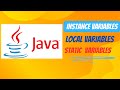 09. What are Instance Variables | Local Variable | Static Variables In Java.