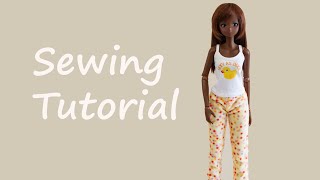 FREE Fleece PJ Bottoms Sewing Pattern for Smartdoll & Dollfie Dream