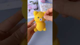 Use sponge to make cute bear | DIY craft #shorts