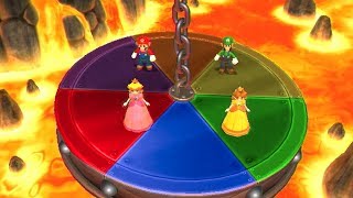 Mario Party 9 - Minigames - Mario vs Luigi vs Peach vs Daisy