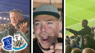 Everton fans lose their sh*t with Newcastle supporters taunting them!