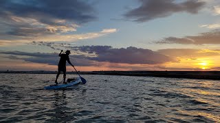 SUP paddle board fun at Khyargas Lake, Mongolia. 2021