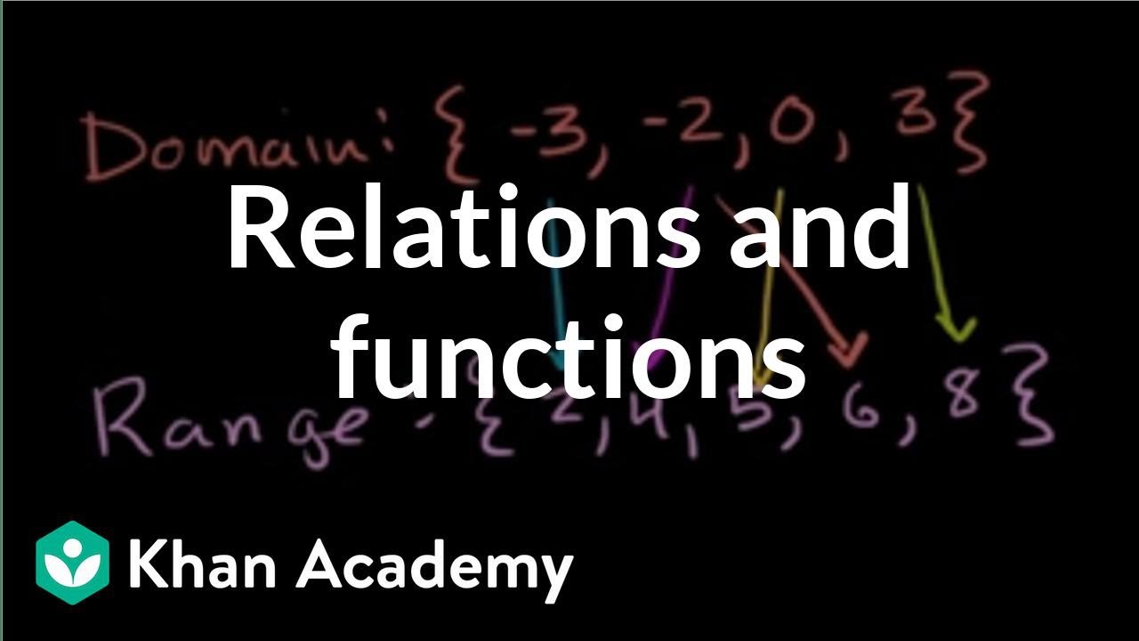 Relations And Functions | Functions And Their Graphs | Algebra II ...