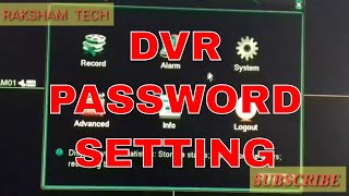 HOW TO CREATE OR CHANGE PASSWORD IN H.264 CCTV DVR||DVR PASSWORD SETTING