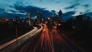 4K Sunset Time-lapse of Jackson Street Bridge. Atlanta, Georgia