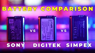 SONY VS DIGITEK VS SIMPEX | Battery Comparison in 2023 | NP FW50 battery for Sony ZV-E10,A6400,A6100