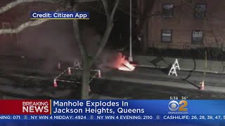 Manhole Explodes In Jackson Heights, Queens