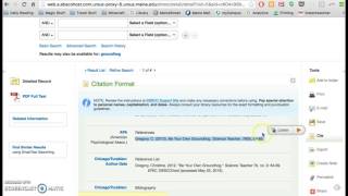 Creating Citations from a Database