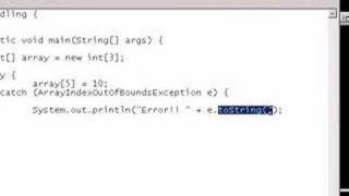 Java Video Tutorial 9: Exceptions