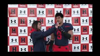 【2017年11月26日, Week 8, 法政大学 vs. 日本大学 26対23 徳山選手、吉田選手インタビュー】