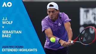 J.J. Wolf v Sebastian Baez Extended Highlights | Australian Open 2024 First Round