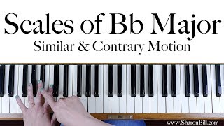 Bb Major Scales: similar and contrary motion