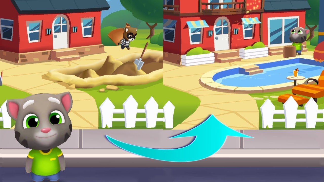 Talking Tom Upgrade House Talking Tom Gold Run Cat Tom Builds His