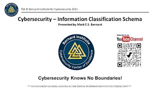 Cybersecurity Information Classification Schema