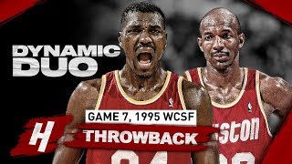 Hakeem Olajuwon & Clyde Drexler DOMINANT Full Highlights vs Suns | Game 7, 1995 NBA Playoffs