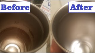 How Remove Bad Coffee Stains From Stainless Steel Mug or Pot (Works Like a Charm)