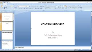 Control Hijacking