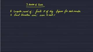OCN/ERTH312: Euler's Method, errors and error analysis