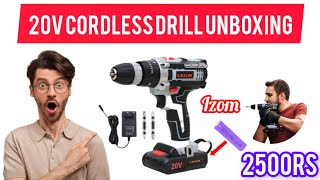 lzom cordless drill unboxing and review Malayalam😯 20v rechargeable drill machine