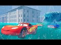 PIXAR CARS vs MEGA FLOOD mod in BeamNG.drive