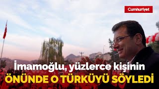 Ekrem İmamoğlu, yüzlerce kişinin önünde o türküyü söyledi: Büyük alkış aldı