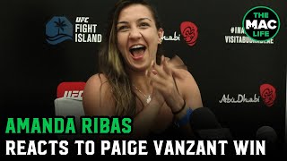 Amanda Ribas continues to have infectious laugh; talks watching fights with Dana White