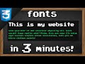 Learn CSS fonts in 3 minutes 🆒