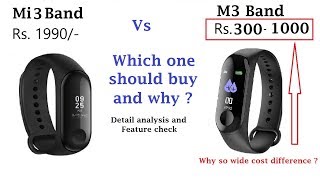 Mi3 vs M3 - Smart Band Comparison, Which one to buy  and Why ? (Must watch before buying)