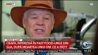 Ceapa a fost interzisă în fast food-urile din SUA, după moartea unui om şi alte 49 de cazuri de îmbo