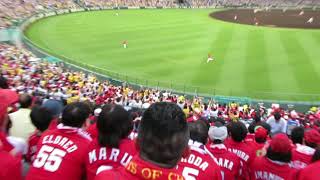 H30.06.23　7回裏　1死2・3塁　代打：原口がﾀｲﾑﾘｰﾋｯﾄ(中安)　広島×阪神　甲子園