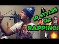10 Styles Of Rapping! (6ix9ine, Lil Pump, Travis Scott, Eminem And More)