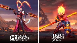 Mobile Legends VS LOL Wild Rift : Heroes & Skins Design Comparison