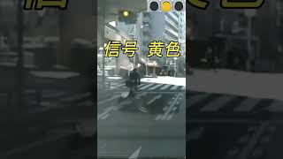 衝撃映像の瞬間 #チャリが信号無視で爆走 #ドラレコ #危険運転 #信号無視 #自転車 #shorts