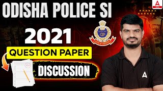 Odisha Police SI Previous Year Question Paper | Odisha Police SI 2021 PYQ by Bibhuti Sir