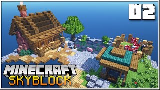 Minecraft Skyblock, But it's only One Block - Episode 2 - THE STARTER HOUSE