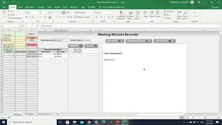 Minutes Recorder Application (Developed using Excel)