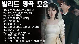 발라드 명곡 모음 🎵 하루 종일 듣기 좋은 노래 🎵 나에게 그대만이 유해준, 이승철 그런 사람 또 없습니다, 백지영 잊지 말아요, 브라운 아이즈 ...