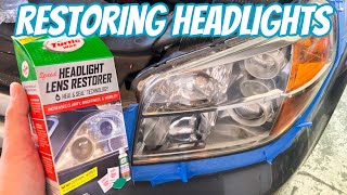 Restoring Headlight with Turtle Wax Kit